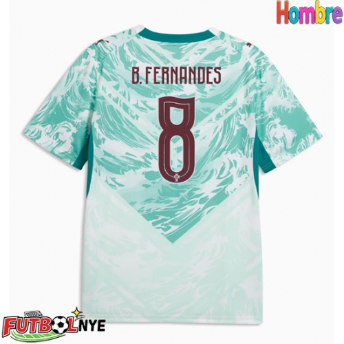 Camiseta Portugal Bruno Fernandes #8 Visitante Equipación Mundial 2026 manga corta